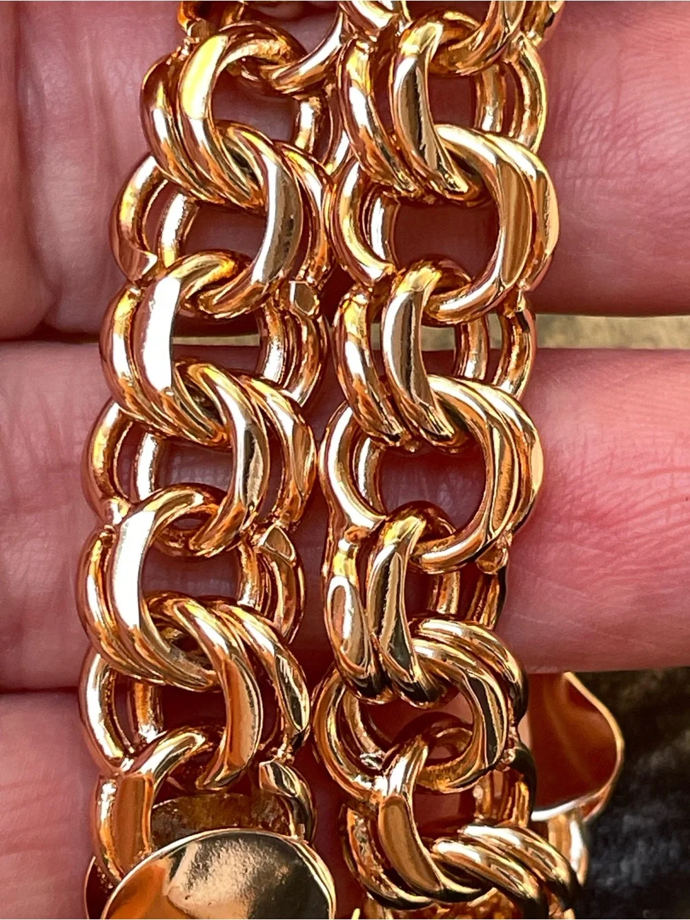 9.2” Bismark Gold plated 18k Link Chain Bracelet - Men’s Women’s Jewelry